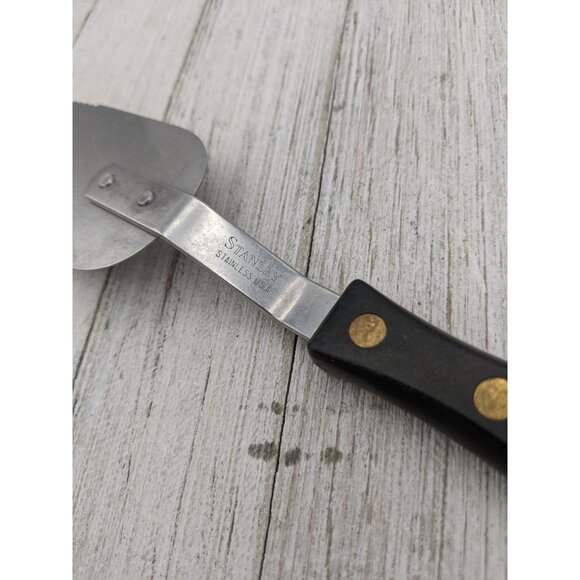 Stanley #2 Stainless Steel Cake Pie Spatula Server Serrated 12 1/4" Black Handle - Picture 6 of 7